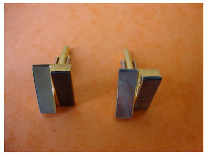 Autre Marque Gemelli in oro e madreperla Gold hardware - vista 6