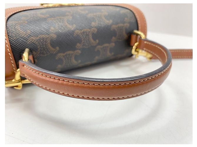 Céline Borsa a tracolla Celine Mini Buzas Claire Marrone - vista 10