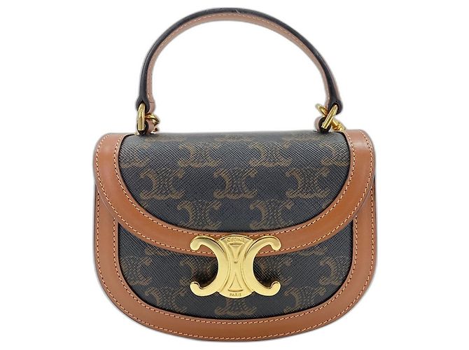 Céline Borsa a tracolla Celine Mini Buzas Claire Marrone - vista 2