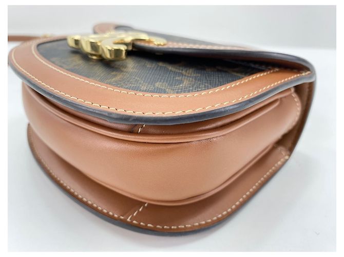 Céline Borsa a tracolla Celine Mini Buzas Claire Marrone - vista 9
