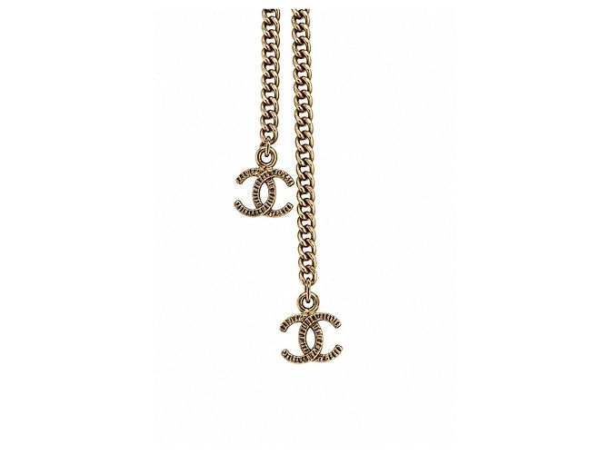 Collana Sautoir Chanel in Metallo Dorato e Perle Crudo Gold hardware - vista 6