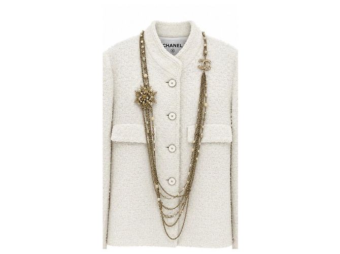 Collana Sautoir Chanel in Metallo Dorato e Perle Crudo Gold hardware - vista 7