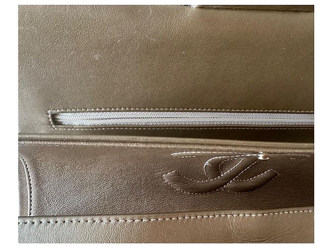 Timeless Chanel Klappentasche aus bedrucktem Stoff, Multicolour Braun Weiß Mehrfarben Beige - Ansicht 6