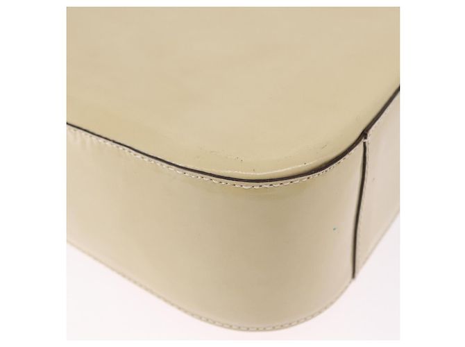 Céline Borsa a Tracolla CELINE Vernice Beige Tono Oro Auth 198345A - vista 15