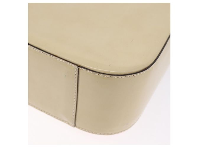 Céline Borsa a Tracolla CELINE Vernice Beige Tono Oro Auth 198345A - vista 16