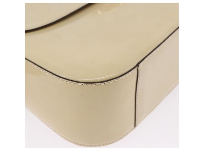Céline Borsa a Tracolla CELINE Vernice Beige Tono Oro Auth 198345A - vista 9