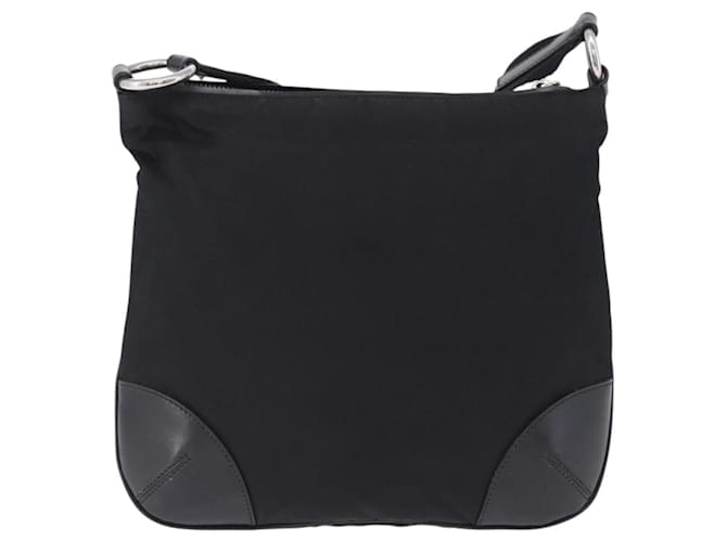 Borsa a tracolla PRADA Nylon Black Silver Auth 198359V Nero Argento - vista 2