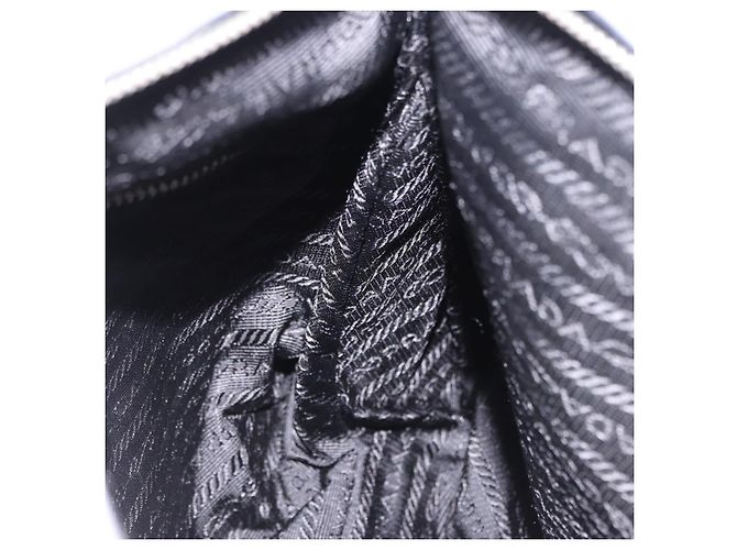 Borsa a tracolla PRADA Nylon Black Silver Auth 198359V Nero Argento - vista 20