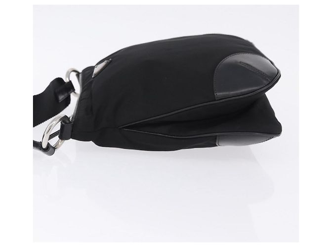 Borsa a tracolla PRADA Nylon Black Silver Auth 198359V Nero Argento - vista 4