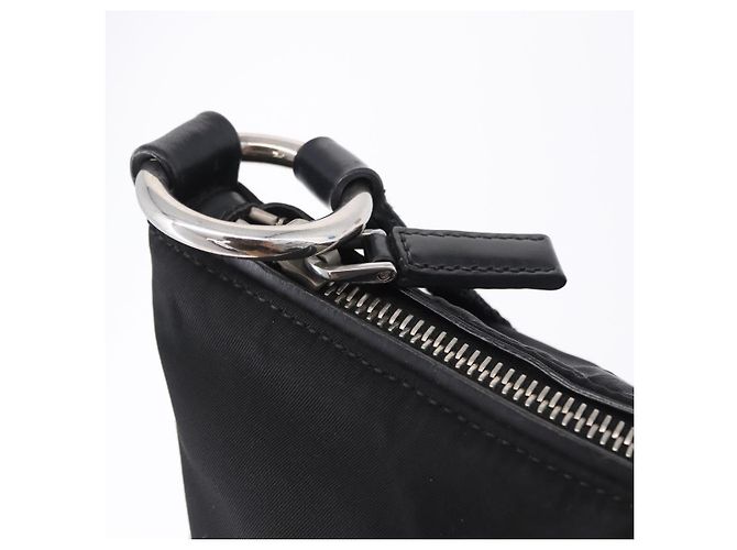 Borsa a tracolla PRADA Nylon Black Silver Auth 198359V Nero Argento - vista 9