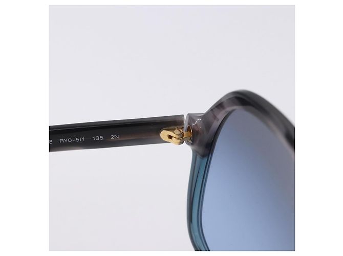 PRADA Sunglasses Plastic Blue Gold Auth 196723 Golden - view 10