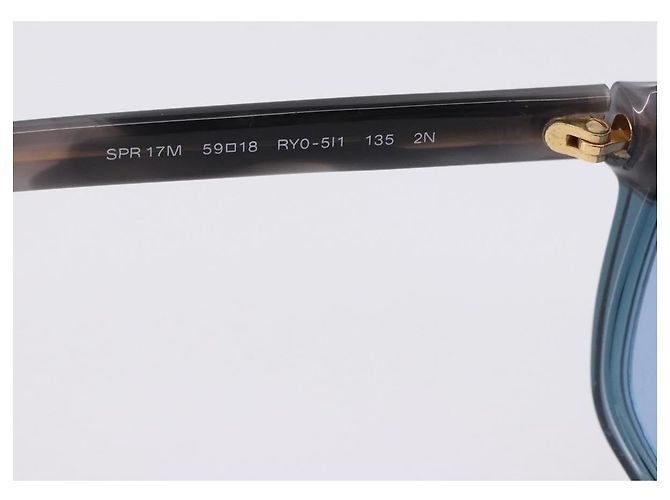 PRADA Sunglasses Plastic Blue Gold Auth 196723 Golden - view 12