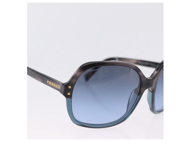 PRADA Sunglasses Plastic Blue Gold Auth 196723 Golden - view 4