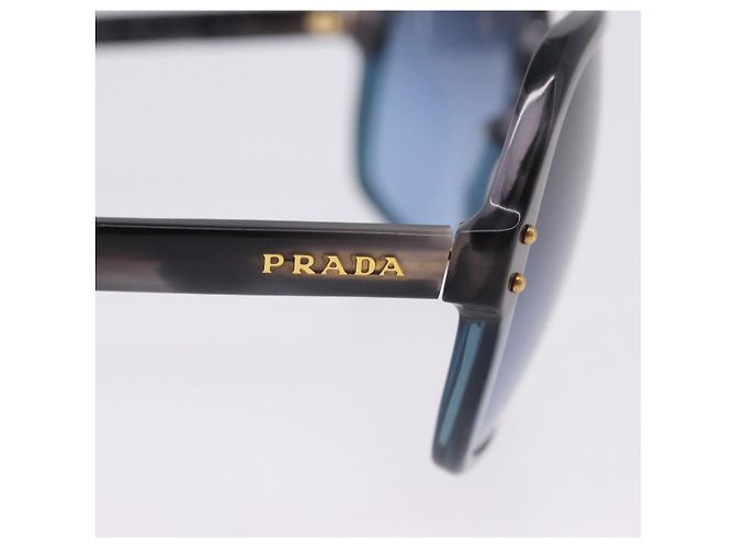PRADA Sunglasses Plastic Blue Gold Auth 196723 Golden - view 6