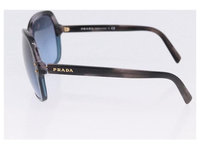 PRADA Sunglasses Plastic Blue Gold Auth 196723 Golden - view 7