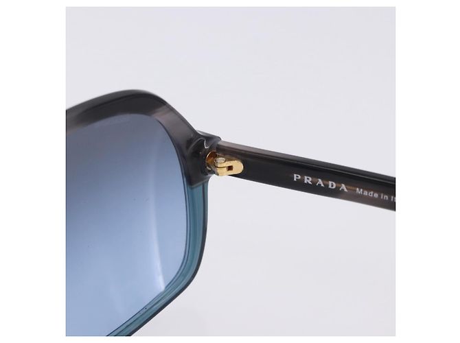 PRADA Sunglasses Plastic Blue Gold Auth 196723 Golden - view 9