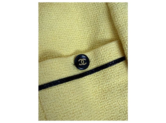 Chanel Kurze Tweedjacke Gelb - Ansicht 10