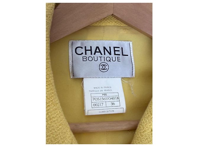Chanel Kurze Tweedjacke Gelb - Ansicht 2