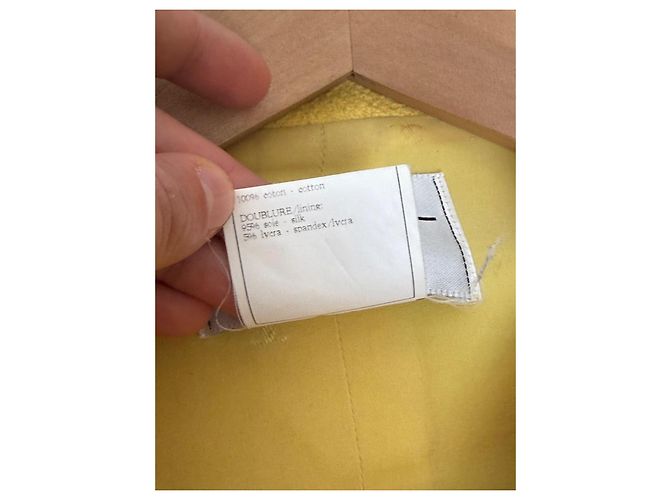 Chanel Kurze Tweedjacke Gelb - Ansicht 3