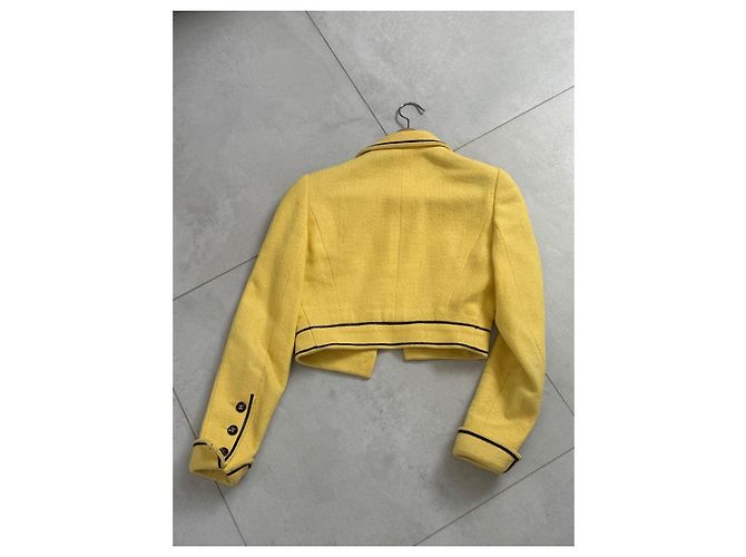 Chanel Kurze Tweedjacke Gelb - Ansicht 5