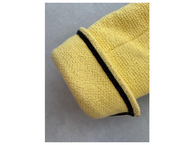 Chanel Kurze Tweedjacke Gelb - Ansicht 6