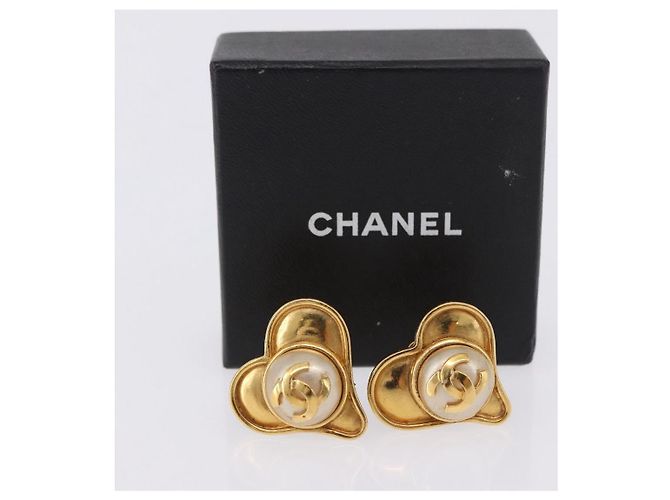 Orecchini CHANEL Metallo Tono Oro CC Auth 198811V - vista 12