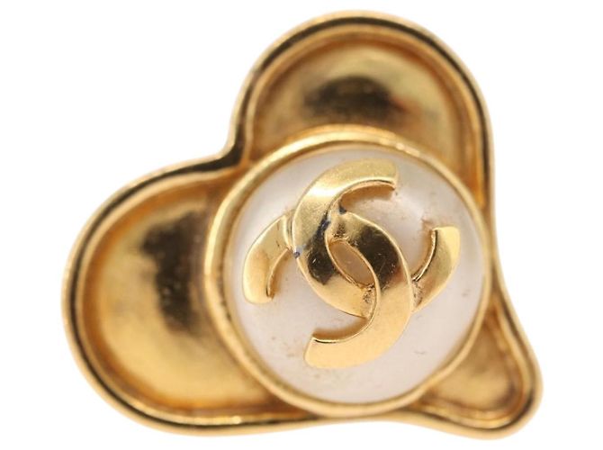 Orecchini CHANEL Metallo Tono Oro CC Auth 198811V - vista 6