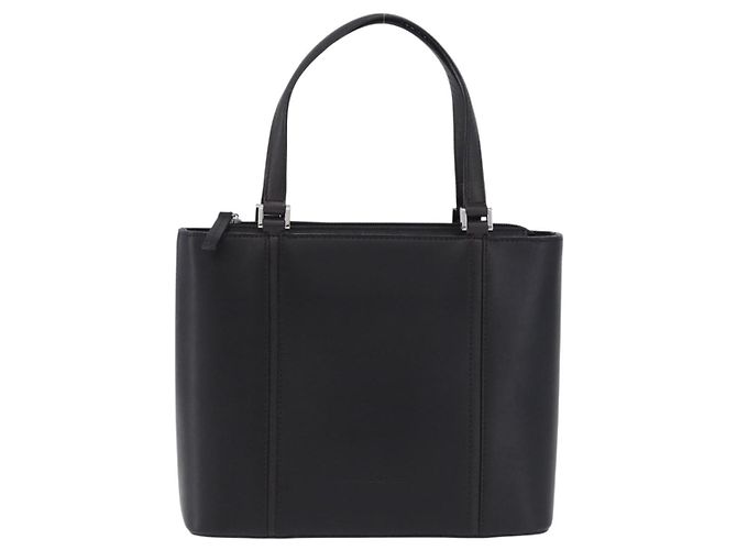 Borsa a mano BURBERRY in pelle nera e argento Auth am12432V Nero - vista 13