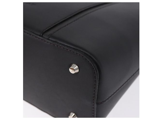 Borsa a mano BURBERRY in pelle nera e argento Auth am12432V Nero - vista 14