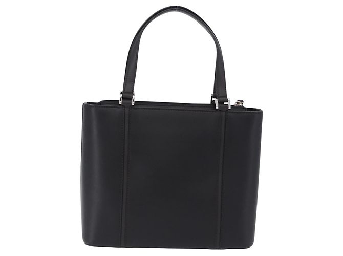 Borsa a mano BURBERRY in pelle nera e argento Auth am12432V Nero - vista 2