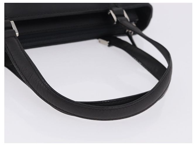 Borsa a mano BURBERRY in pelle nera e argento Auth am12432V Nero - vista 7