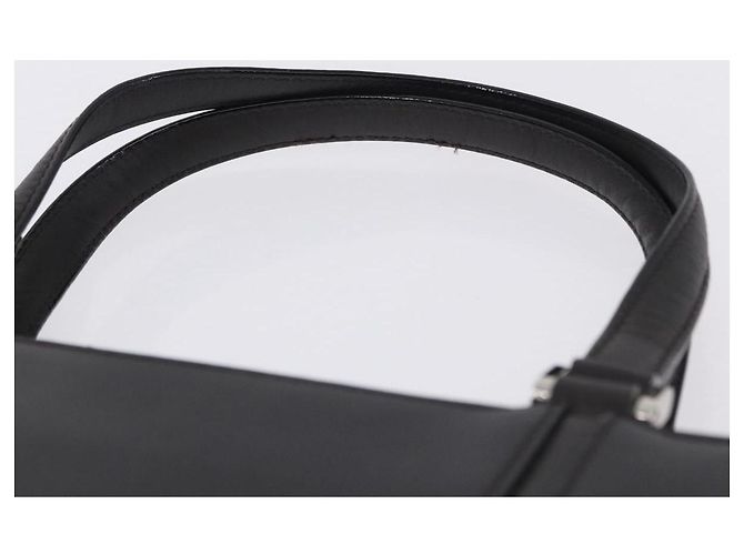 Borsa a mano BURBERRY in pelle nera e argento Auth am12432V Nero - vista 8