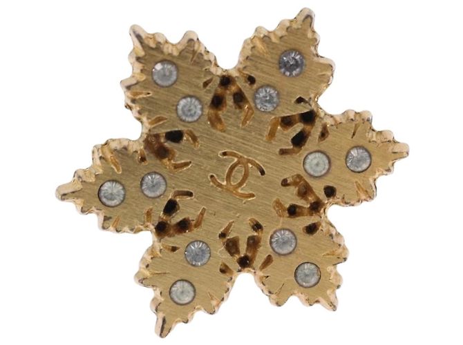 CHANEL Pierce Metal Gold Tone CC Auth 198819 - vista 6
