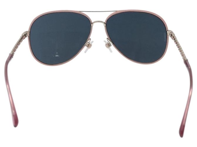 Gafas de sol CHANEL metal Gold CC Auth ka5772 Dorado - vista 2