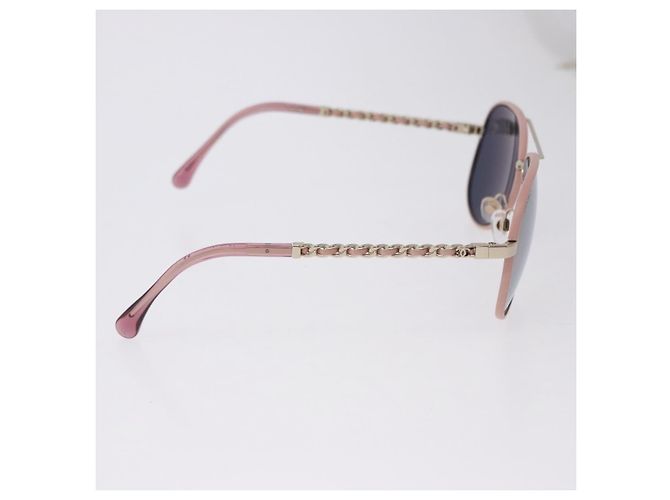 Gafas de sol CHANEL metal Gold CC Auth ka5772 Dorado - vista 5
