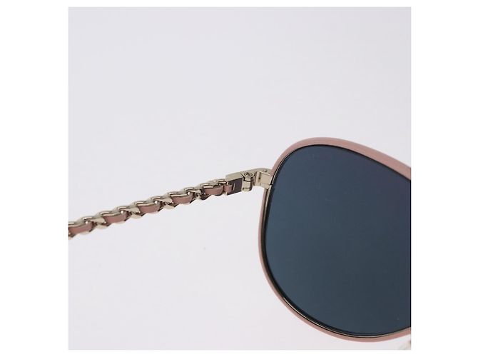 Gafas de sol CHANEL metal Gold CC Auth ka5772 Dorado - vista 9
