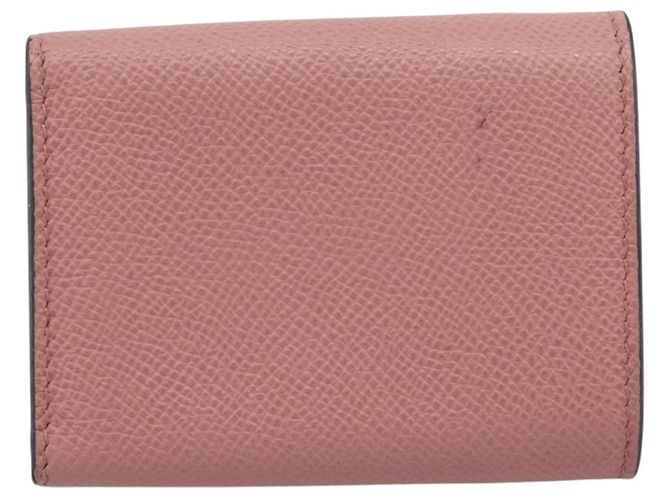 Portafoglio compatto Saddle Christian Dior in pelle rosa oro Auth 198797A D'oro - vista 2
