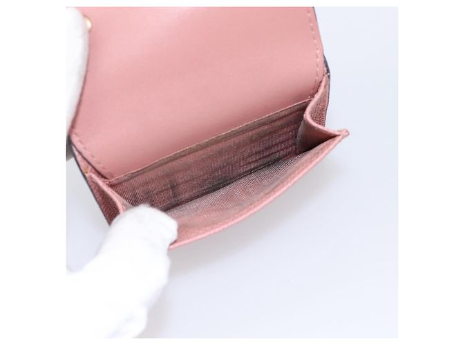 Portafoglio compatto Saddle Christian Dior in pelle rosa oro Auth 198797A D'oro - vista 8