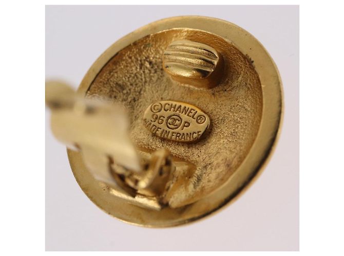 Orecchini CHANEL metallo Gold Tone CC Auth 198844V - vista 11