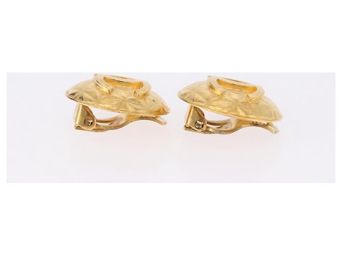 Orecchini CHANEL metallo Gold Tone CC Auth 198844V - vista 12