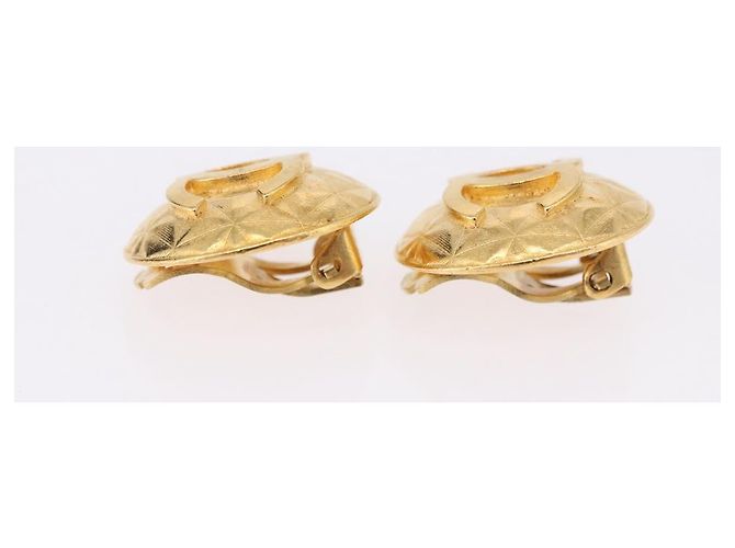 Orecchini CHANEL metallo Gold Tone CC Auth 198844V - vista 13