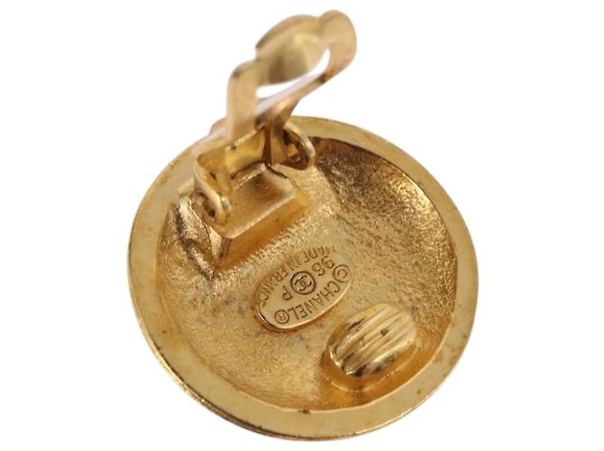 Orecchini CHANEL metallo Gold Tone CC Auth 198844V - vista 4