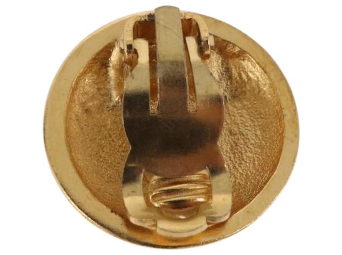 Orecchini CHANEL metallo Gold Tone CC Auth 198844V - vista 8
