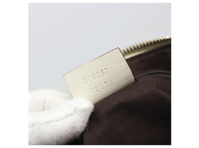 Borsa a tracolla GUCCI GG Canvas Beige Gold 203257 Auth 196900 D'oro - vista 12