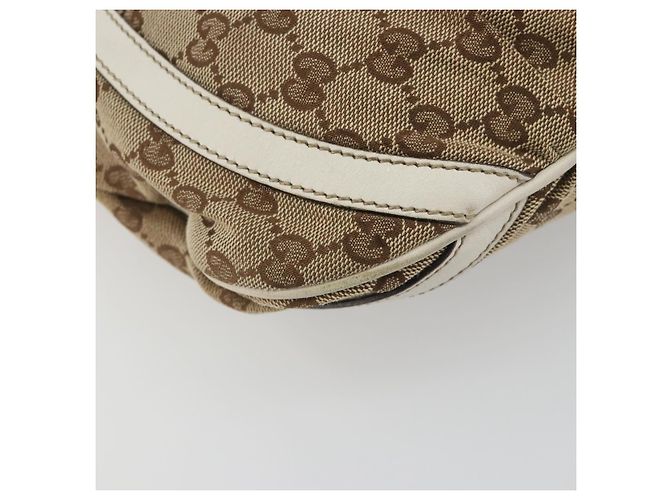Borsa a tracolla GUCCI GG Canvas Beige Gold 203257 Auth 196900 D'oro - vista 15