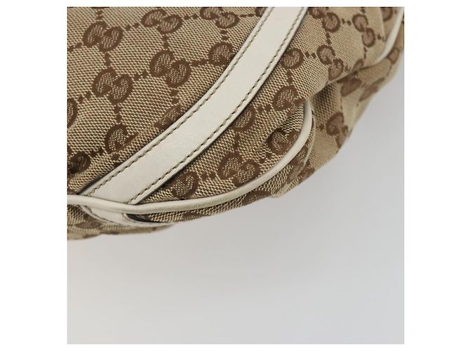 Borsa a tracolla GUCCI GG Canvas Beige Gold 203257 Auth 196900 D'oro - vista 16