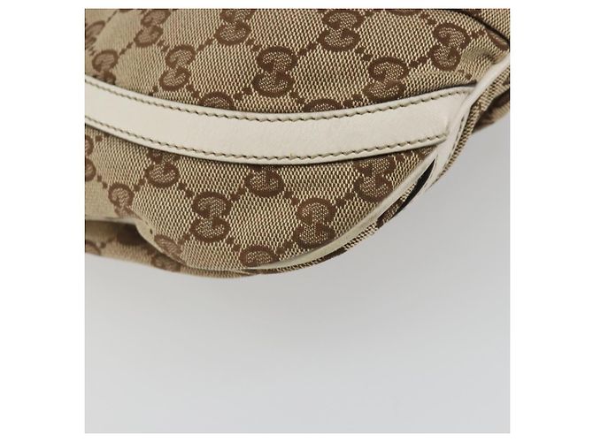 Borsa a tracolla GUCCI GG Canvas Beige Gold 203257 Auth 196900 D'oro - vista 17