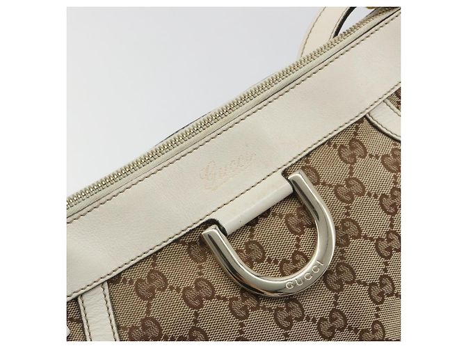 Borsa a tracolla GUCCI GG Canvas Beige Gold 203257 Auth 196900 D'oro - vista 18