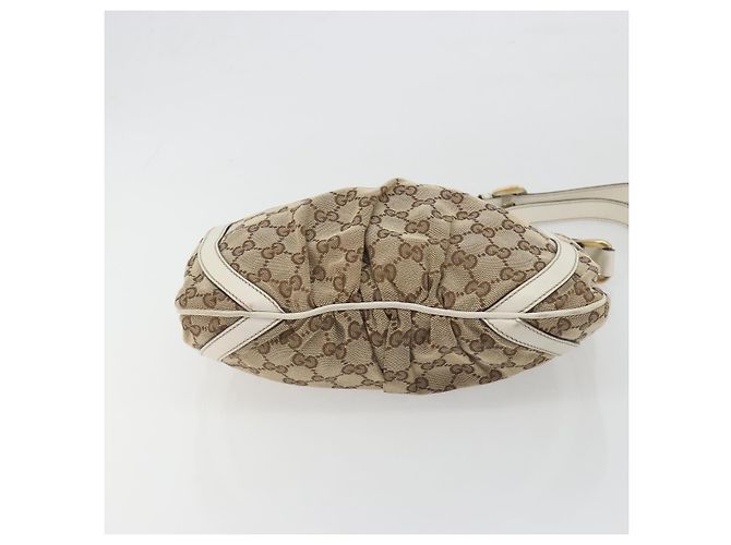 Borsa a tracolla GUCCI GG Canvas Beige Gold 203257 Auth 196900 D'oro - vista 6