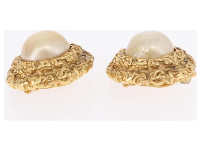 Orecchini CHANEL Metallo Tono Oro CC Auth 198820 - vista 12